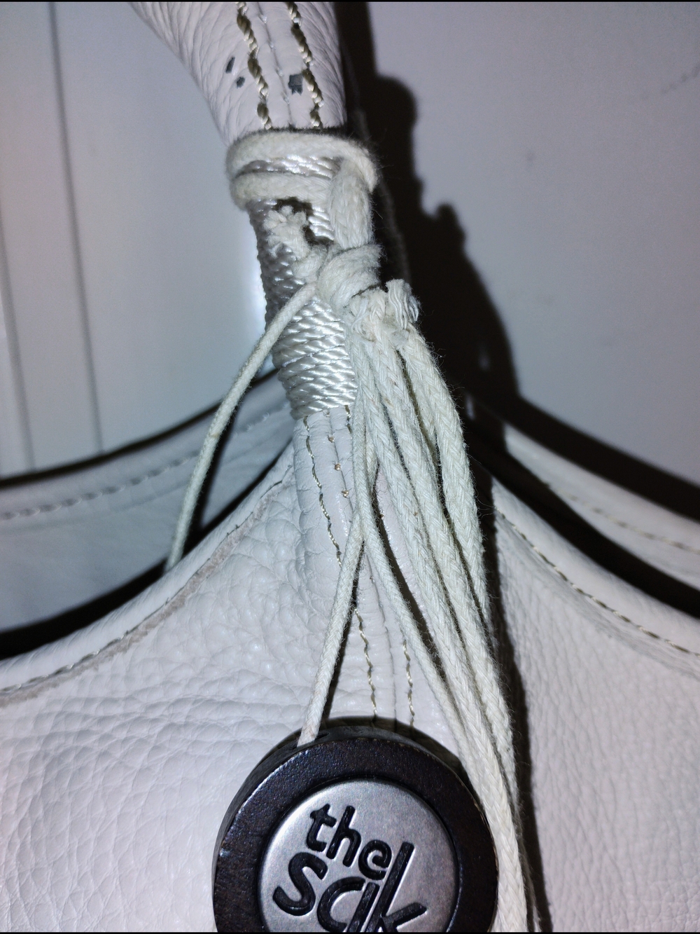 Vintage The Sak Taupe Pebbled Leather Shoulder Hobo Tote - Picture 14 of 15